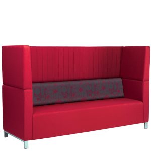 Red booth seating