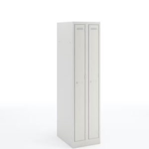 White locker with two compartments