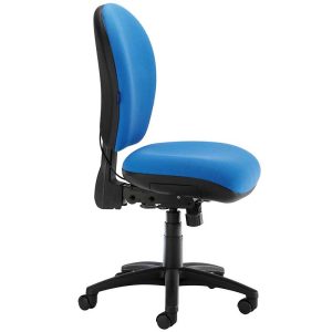 Blue desk chair with swivel base