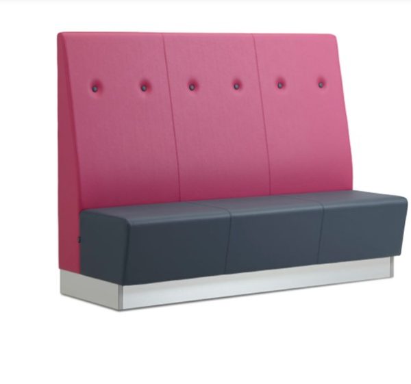 Evette treble banquette seating