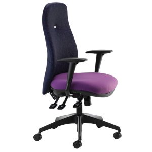 Purple desk chair with arms