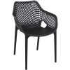 Black chair with mesh effect on seat and back