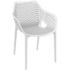 White chair with mesh effect on seat and back