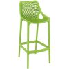 Green bar stool with mesh effect on seat and back