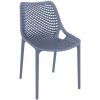 Anthracite chair with mesh effect on seat and back