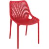 Red chair with mesh effect on seat and back