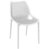 White chair with mesh effect on seat and back