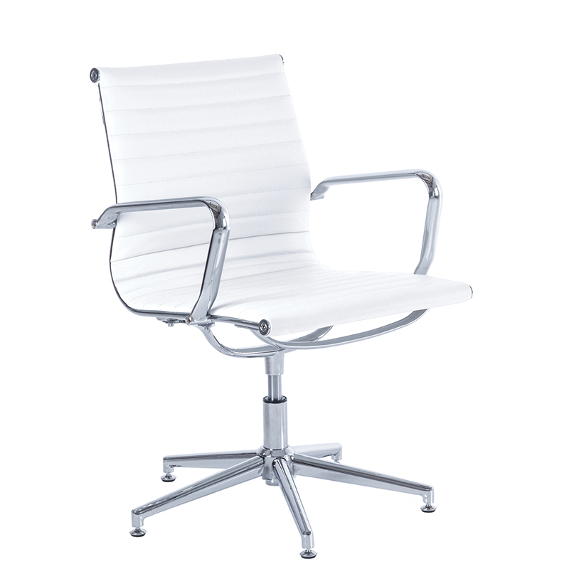 White swivel chair in leather | HSI Office Furniture | Reading
