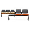 Orange and black beam seating