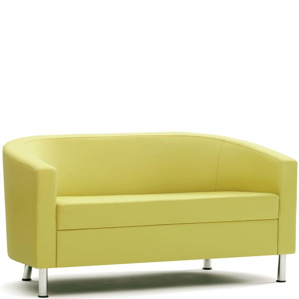 Yellow two seater sofa