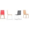 Four bistro chairs in different colours