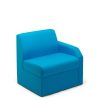 Blue modular reception seating