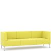 Yellow three seater sofa