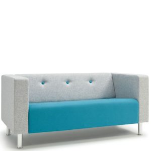 Blue and grey sofa