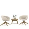 Ripple swivel tub chairs with wooden base