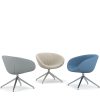 Ripple swivel tub chairs in grey, white and blue