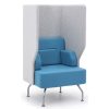 Blue and grey single seater booth