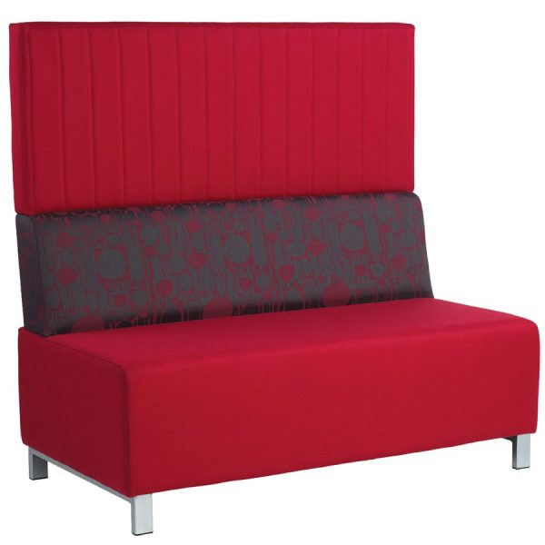 High backed red modular seating